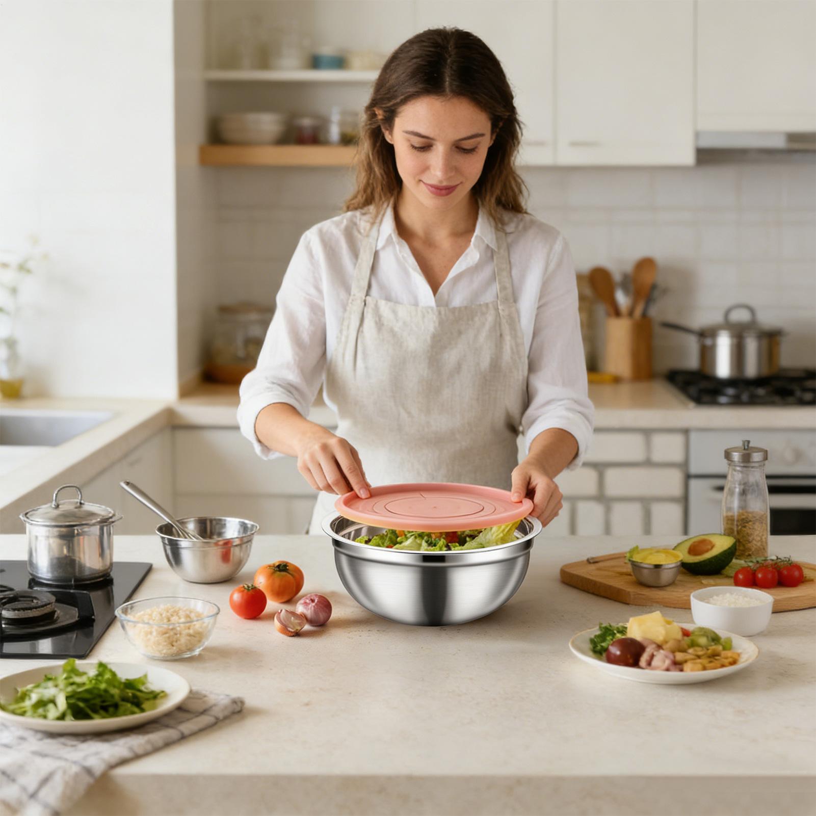 Metal Mixing Bowls Nesting Rou - Food Storage Eggs reseña y precio