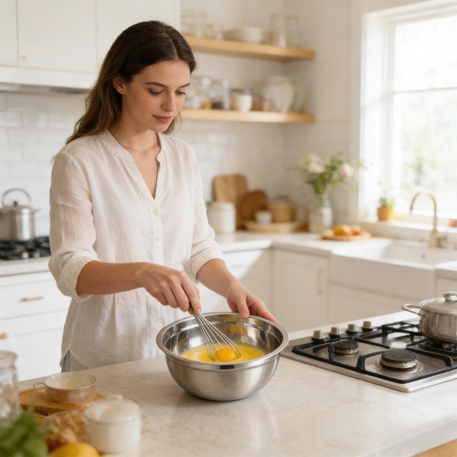 Metal Mixing Bowls Nesting Rou - Food Storage Eggs reseña y precio