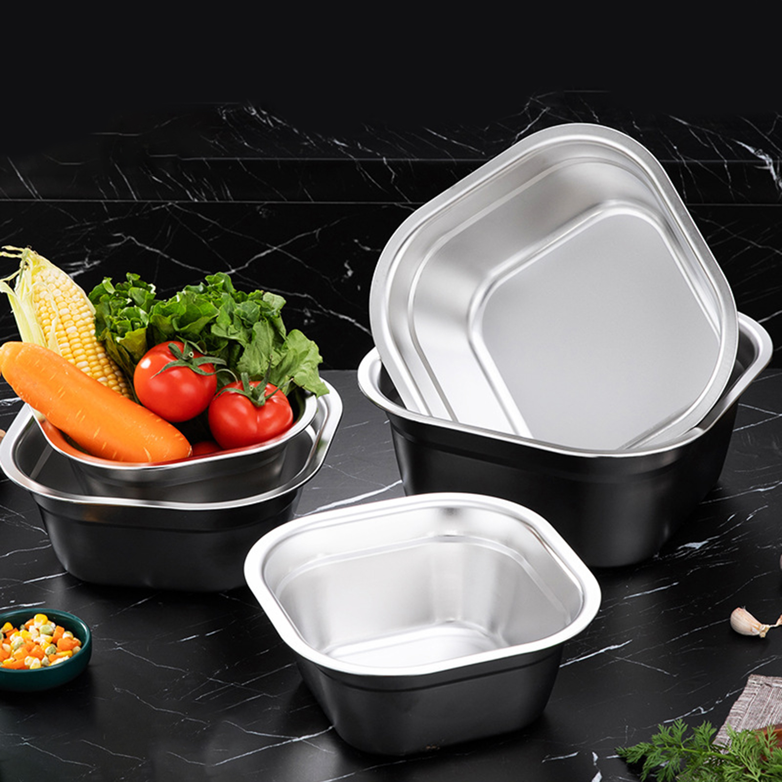 Stainless Steel Square Basin V - Food Storage Square Containers reseña y precio