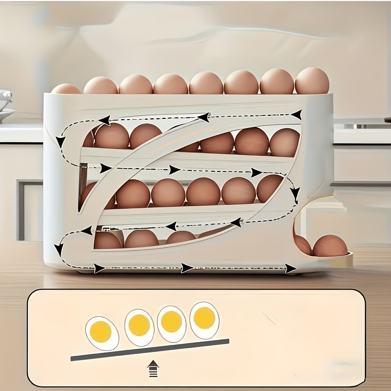 1Pcs Auto Rolling Egg Dispense - Food Storage Dispenser reseña y precio