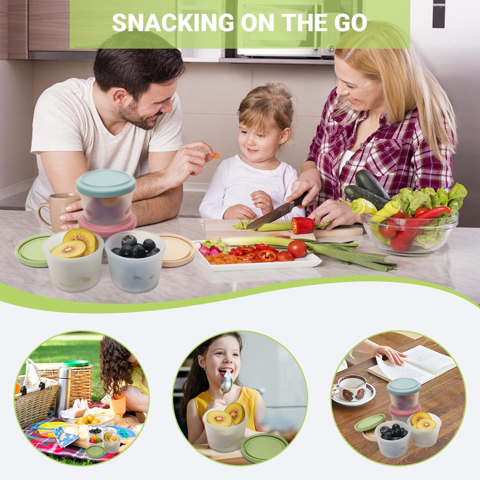 Food Grade Silicone Baby Food  - Food Storage Square Containers reseña y precio