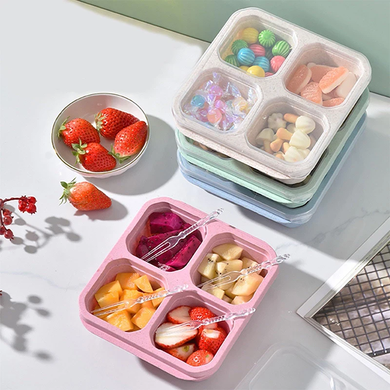 4 Grids Food Storage Box Porta - Food Storage Eco Friendly reseña y precio