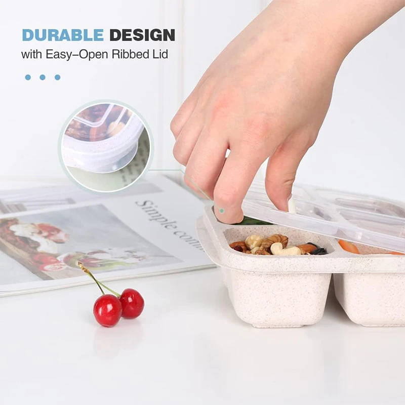 4 Grids Food Storage Box Porta - Food Storage Eco Friendly reseña y precio