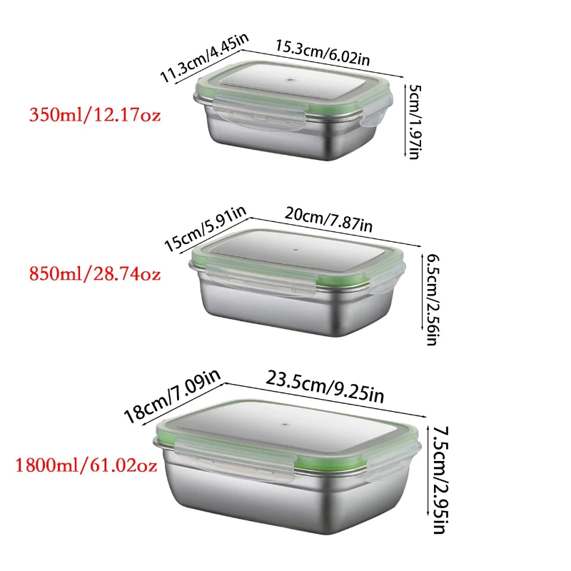 304 Stainless Steel Lunch Box  - Food Storage Eco Friendly reseña y precio