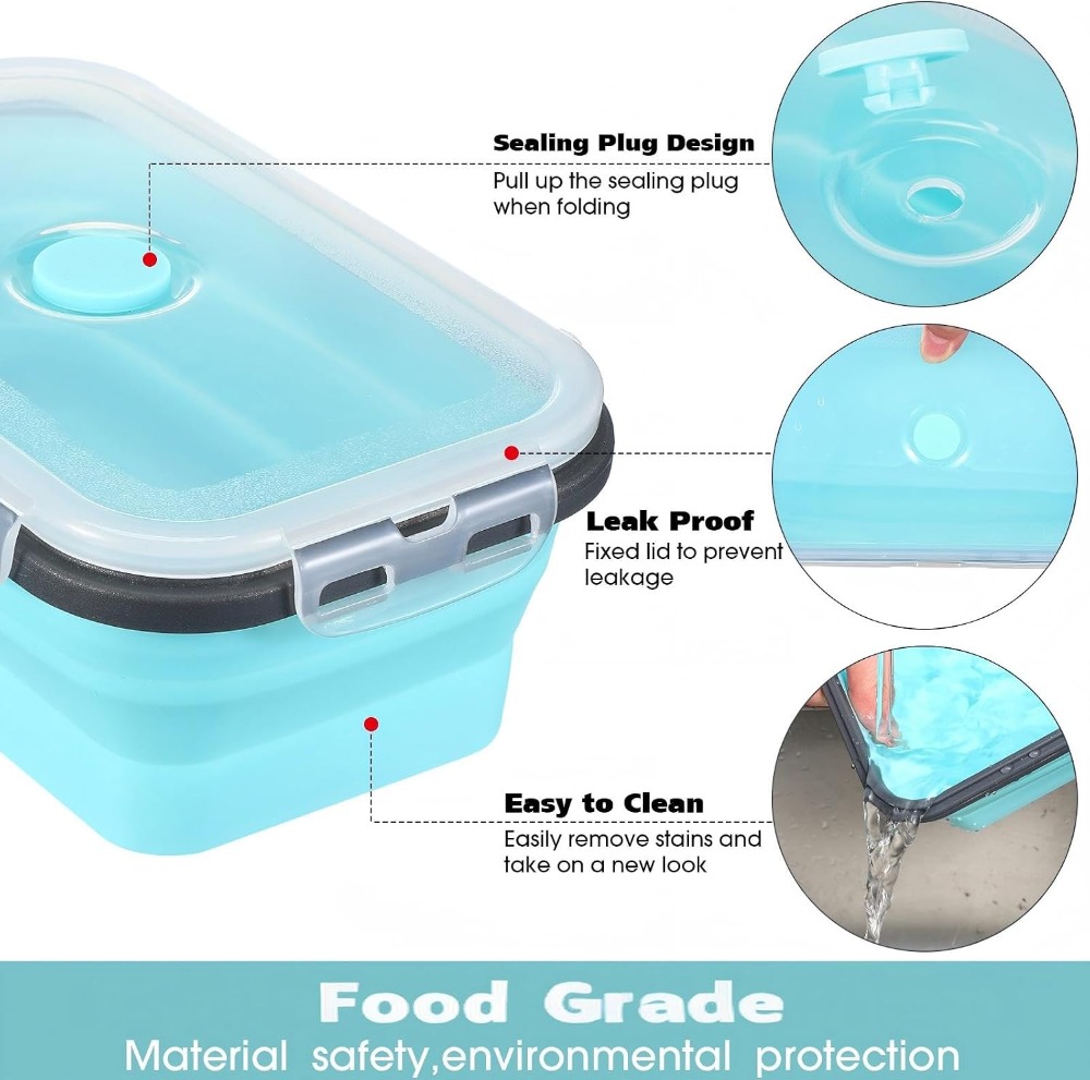 8 Pcs Collapsible Food Storage - Food Storage Safe reseña y precio