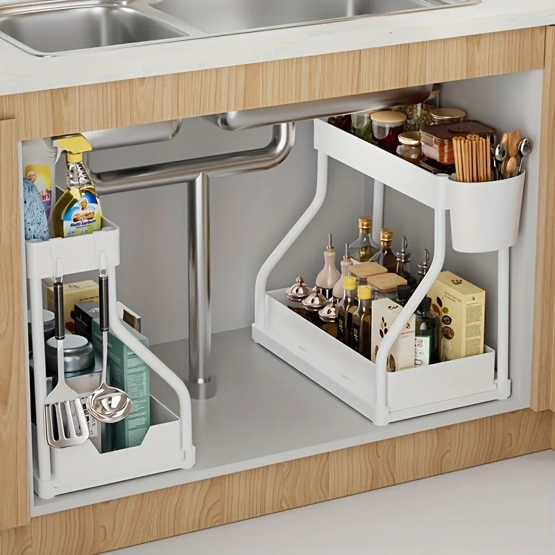 Under Sink Organizer Space Sav - Food Storage Cabinet For Kitchen reseña y precio