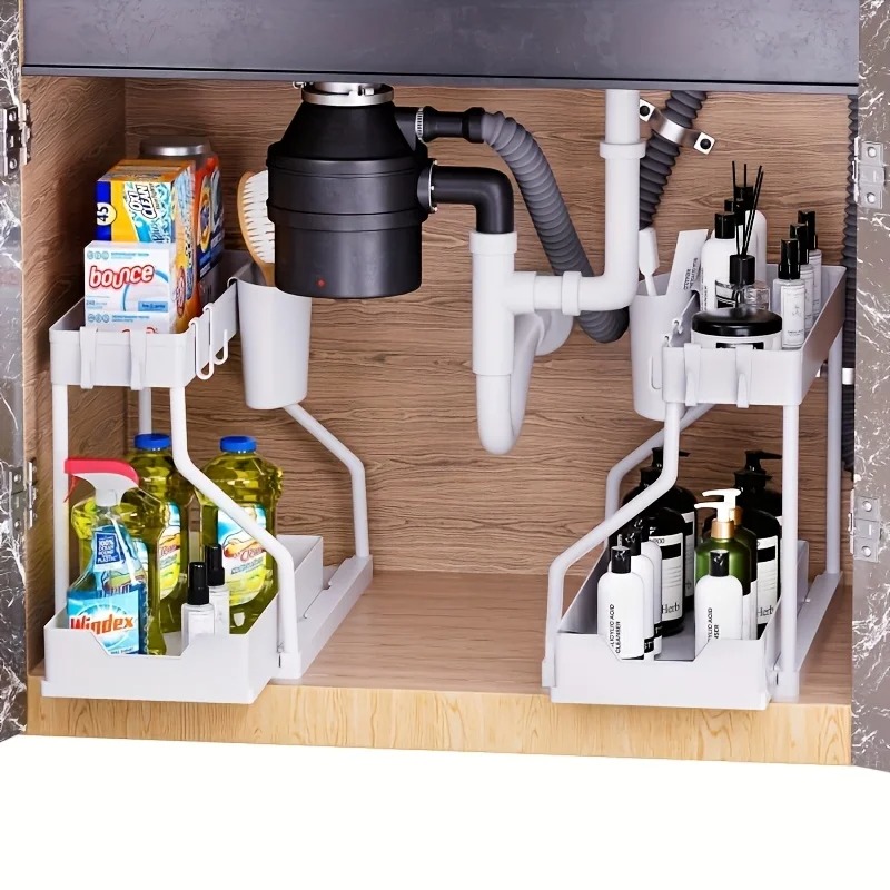 Under Sink Organizer Space Sav - Food Storage Cabinet For Kitchen reseña y precio