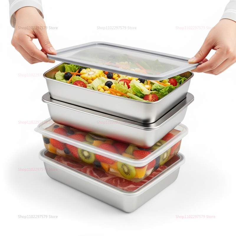 Plate Stainless Steel Food Con - Food Storage Eco Friendly reseña y precio