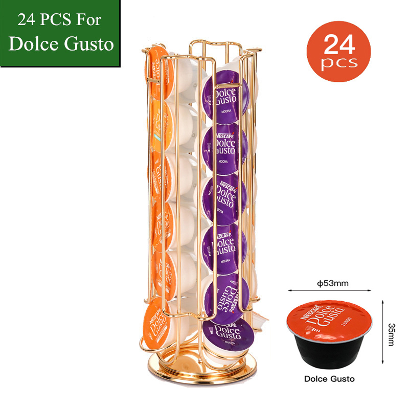 New Gold 24Cups Rotatable Coff - Food Storage Types reseña y precio