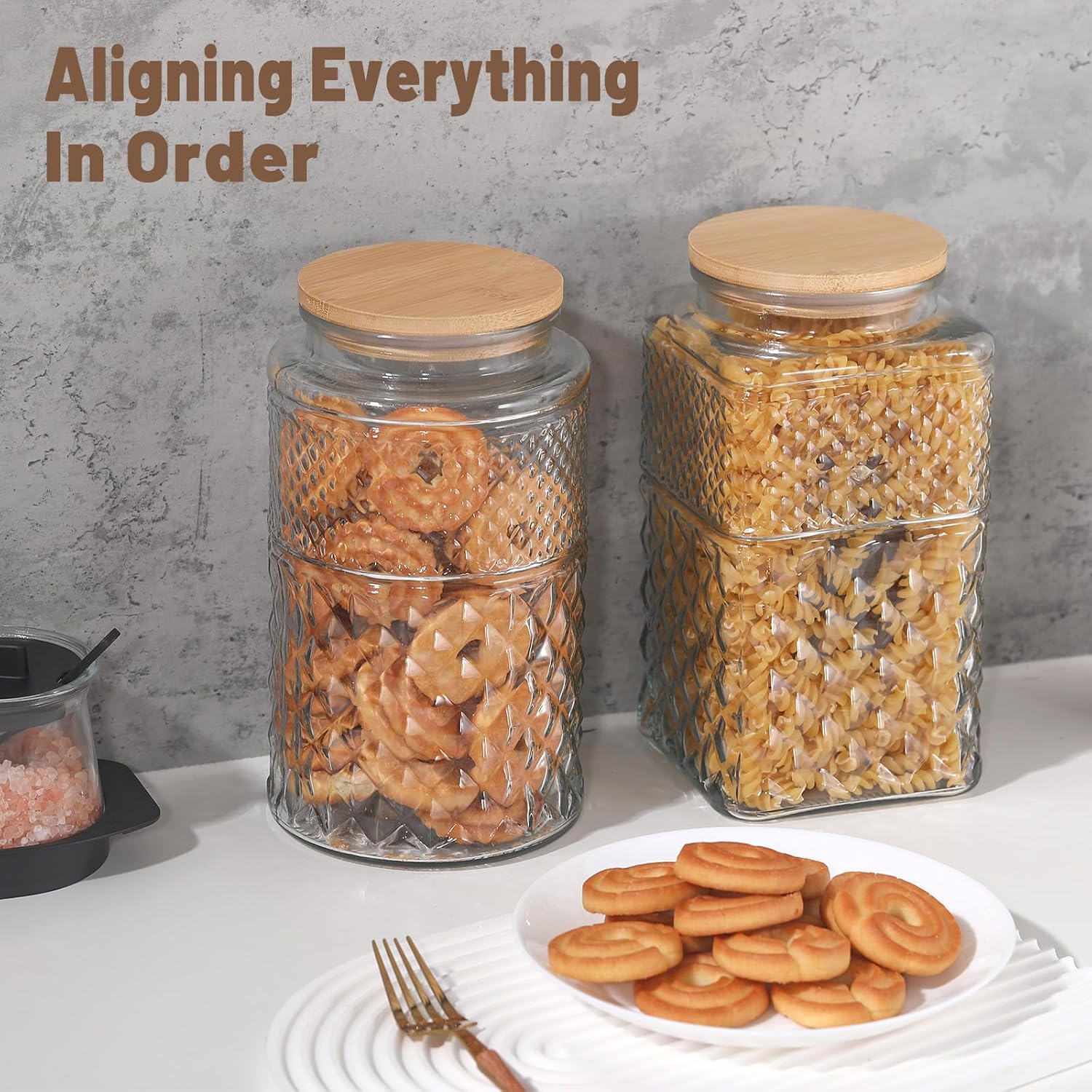 0.7Gallon/2600ml Glass Cookie  - Food Storage Set Glass reseña y precio