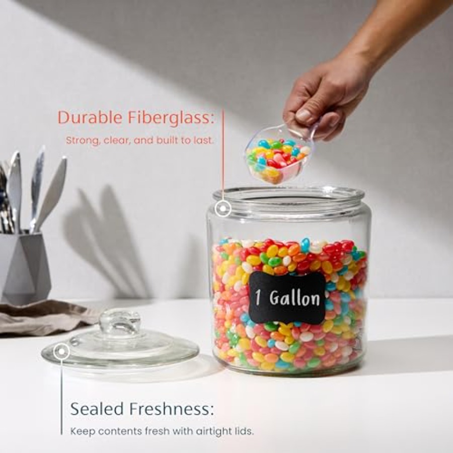Glass Kitchen Jars Food and Co - Food Storage Glass Containers reseña y precio