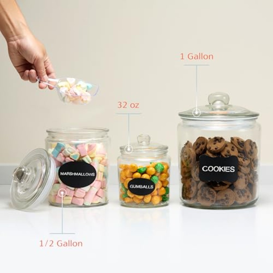 Glass Kitchen Jars Food and Co - Food Storage Glass Containers reseña y precio