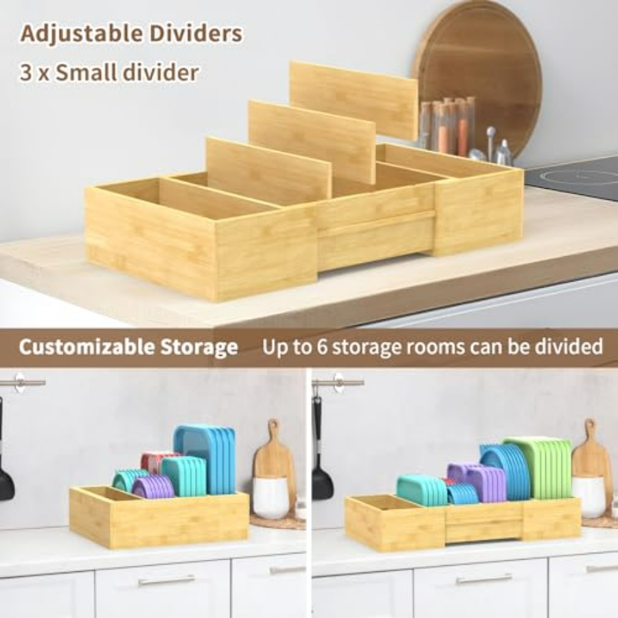 Lid Organizer for Cabinet, Bam - Food Storage Cabinet For Kitchen reseña y precio