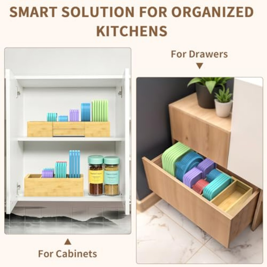Lid Organizer for Cabinet, Bam - Food Storage Cabinet For Kitchen reseña y precio