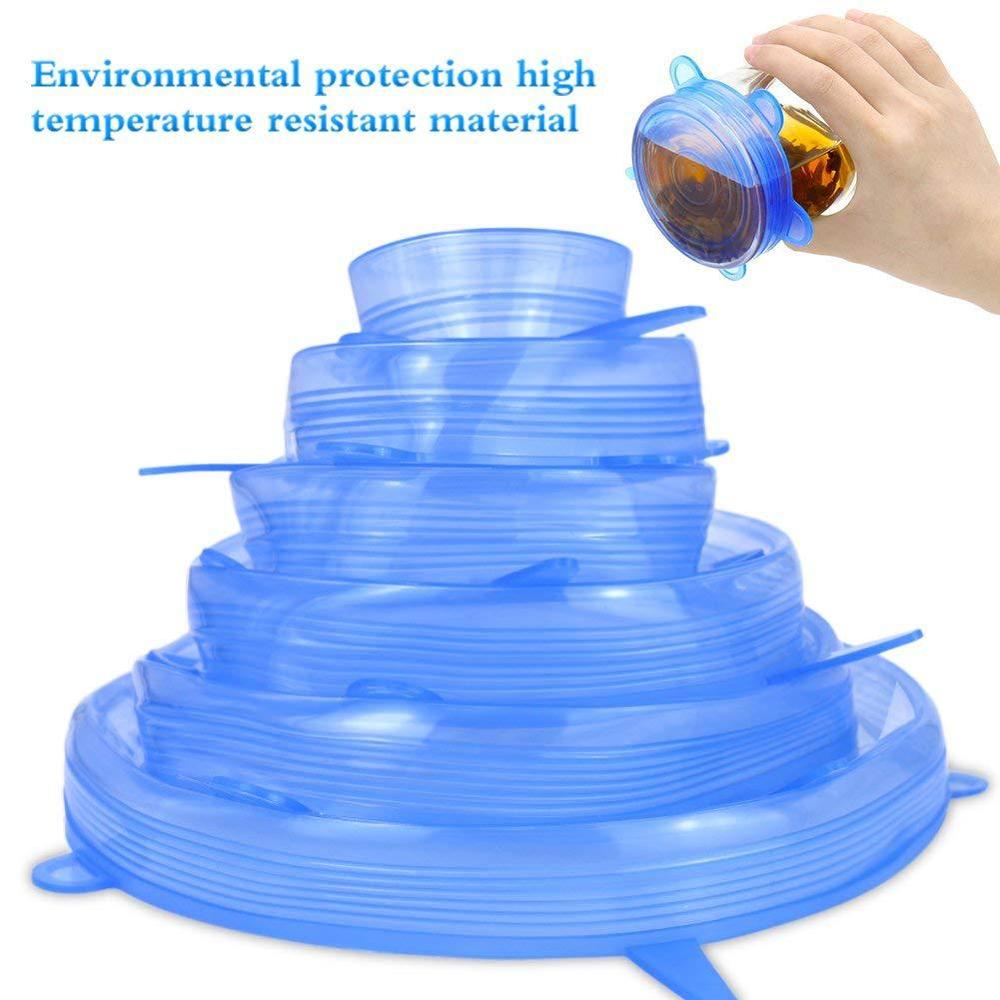 6Pcs Kitchen Universal Accesso - Silicone Stretch Lid reseña y precio