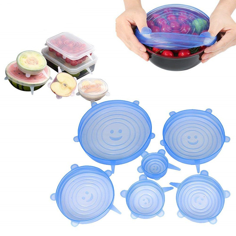 6Pcs Kitchen Universal Accesso - Silicone Stretch Lid reseña y precio