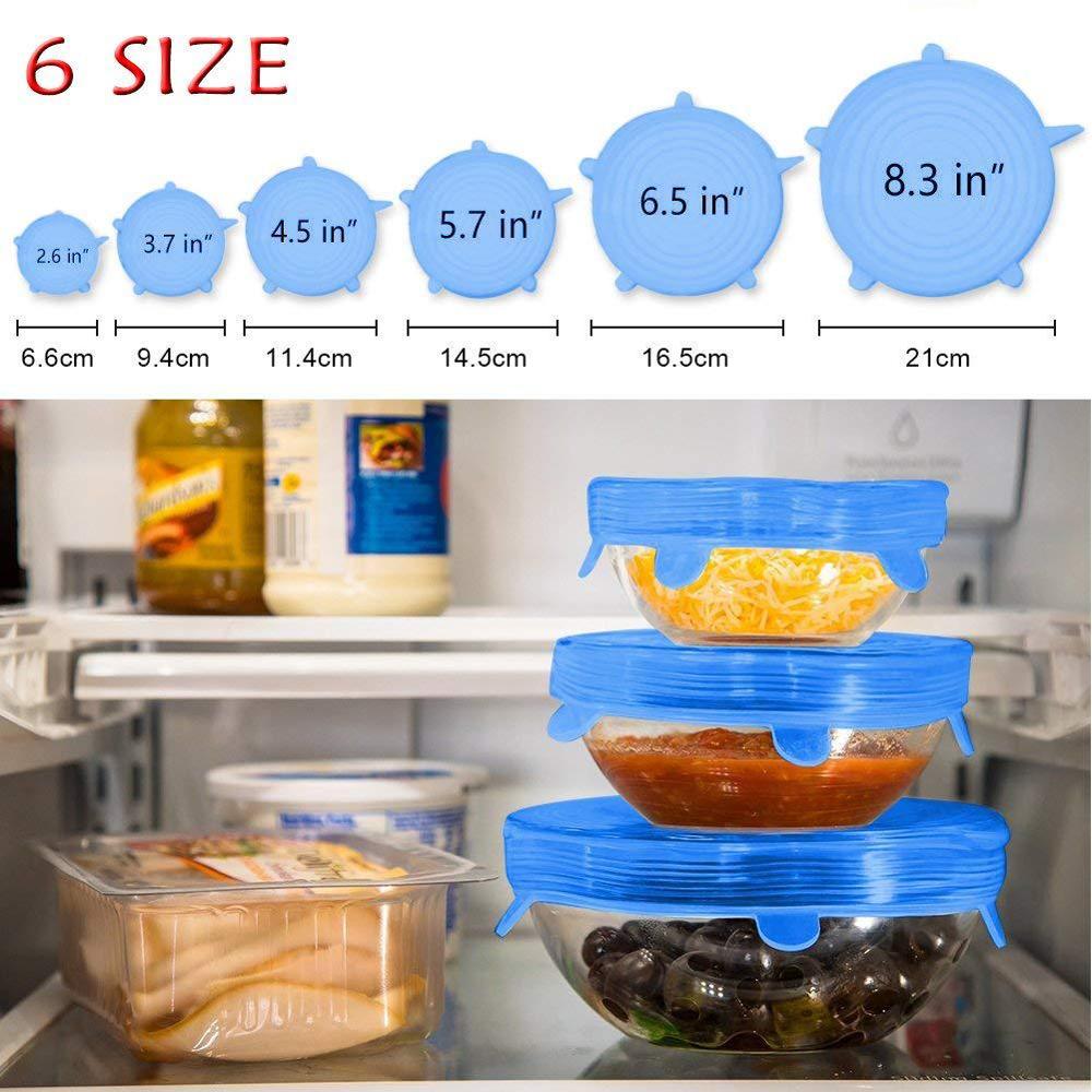 6Pcs Kitchen Universal Accesso - Silicone Stretch Lid reseña y precio