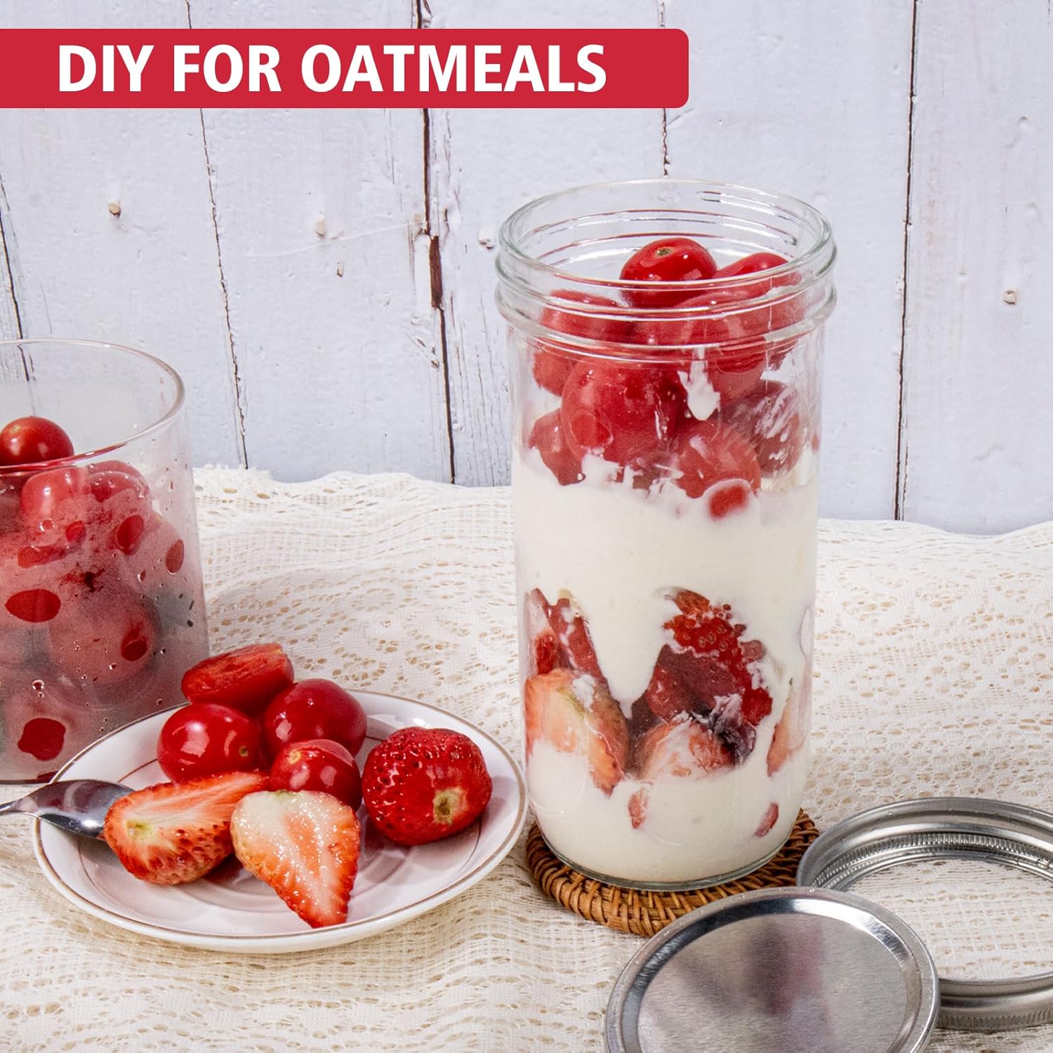 Jars Wide Mouth 6 Pack, 24oz G - Food Storage Lid reseña y precio