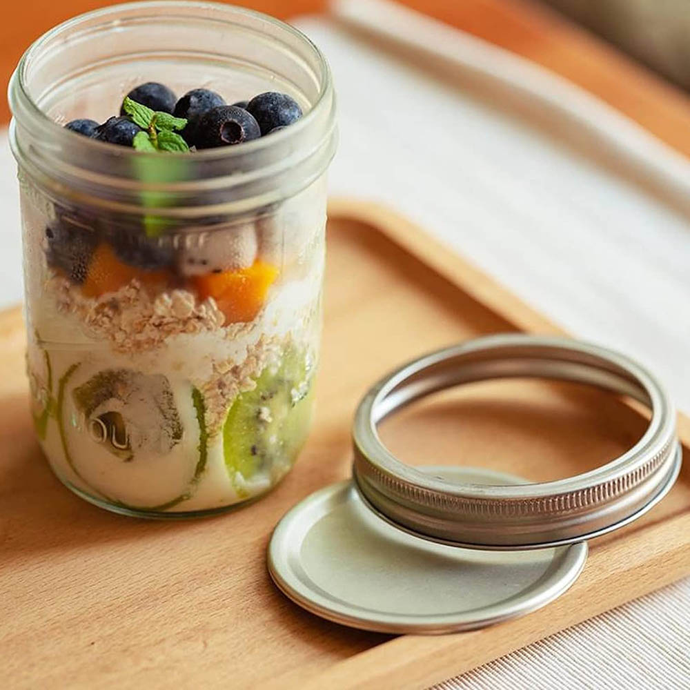 16oz Wide Mouth Mason Jars wit - Food Storage Lid reseña y precio