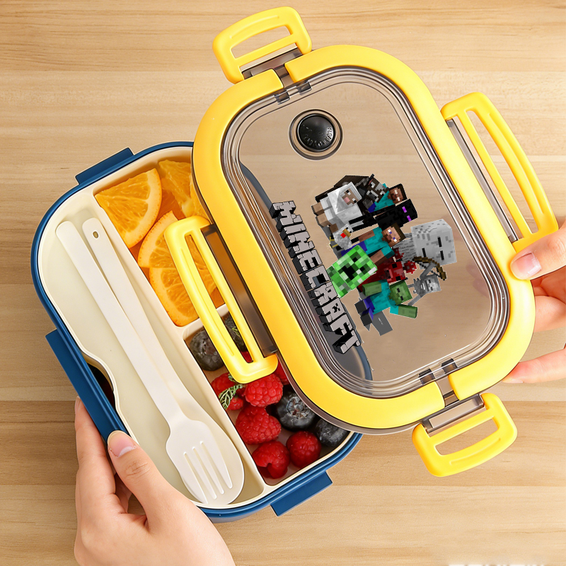 Minecrafted Bento Lunch Box Ga - Food Storage Minecraft reseña y precio