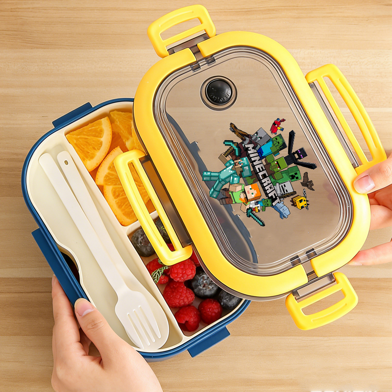 Minecrafted Bento Lunch Box Ga - Food Storage Minecraft reseña y precio