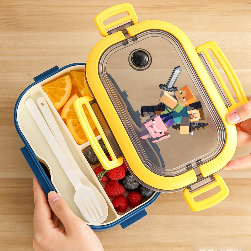 Minecrafted Bento Lunch Box Ga - Food Storage Minecraft reseña y precio