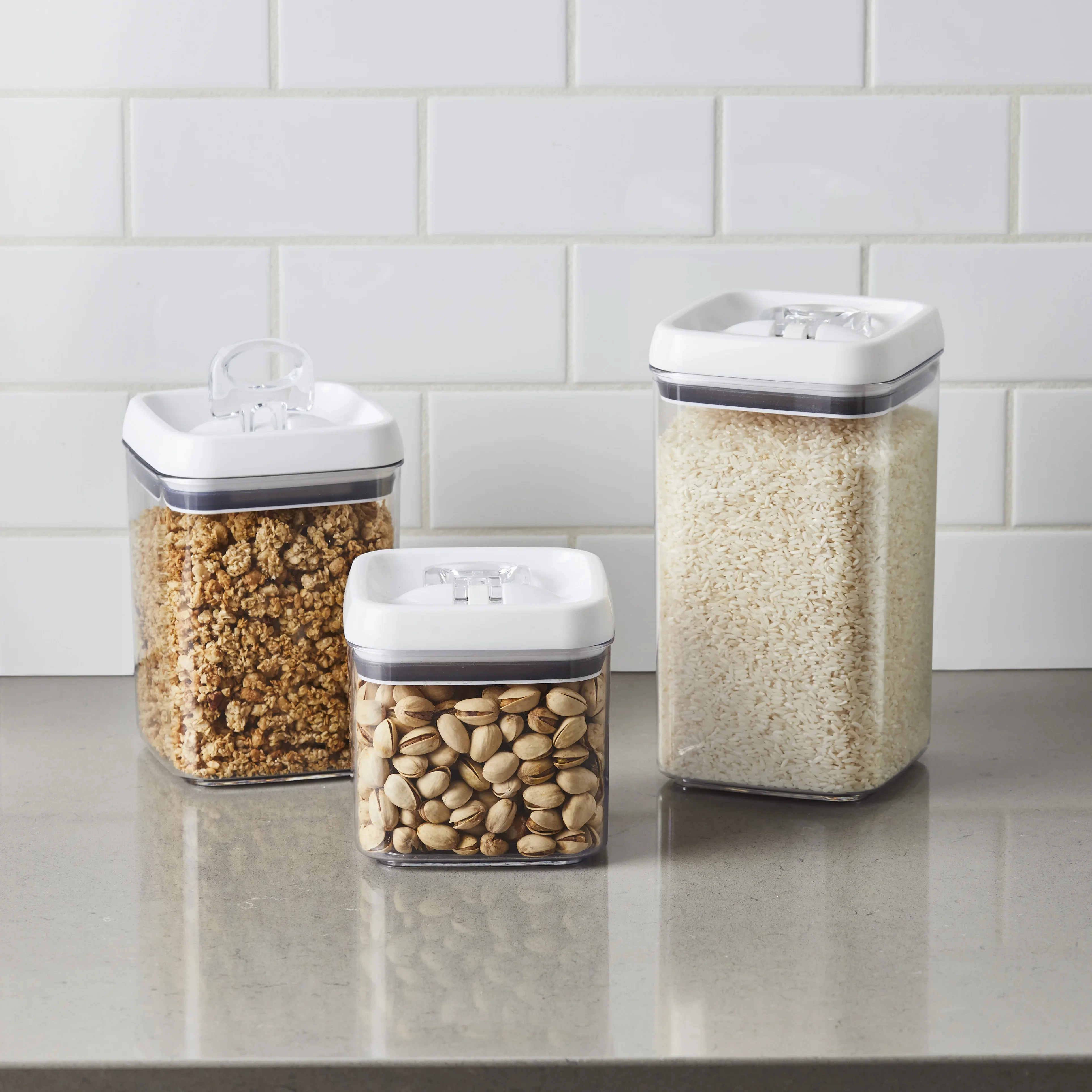 Canister Pack of 3, Flip-Tite® - Food Storage Square Containers reseña y precio