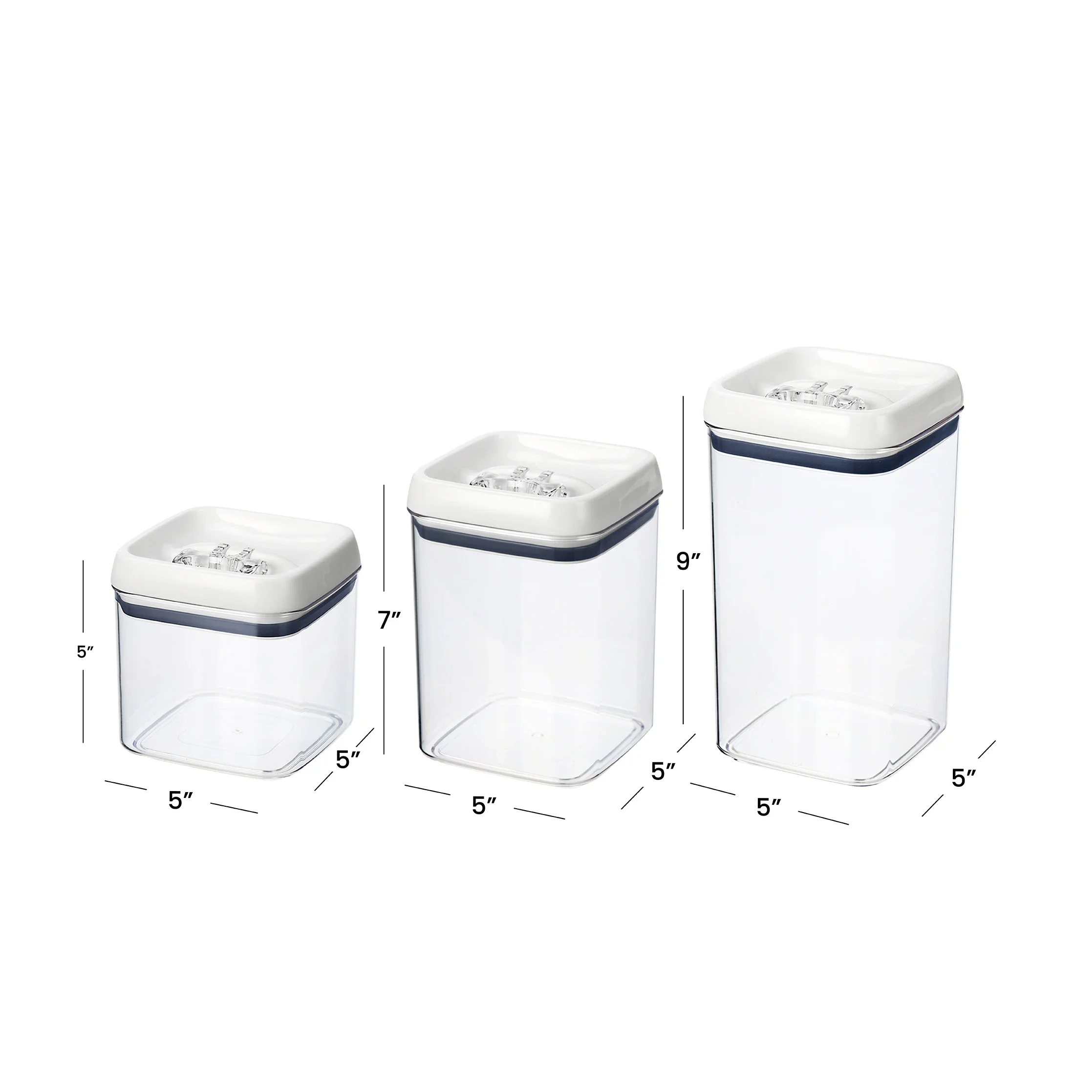 Canister Pack of 3, Flip-Tite® - Food Storage Square Containers reseña y precio