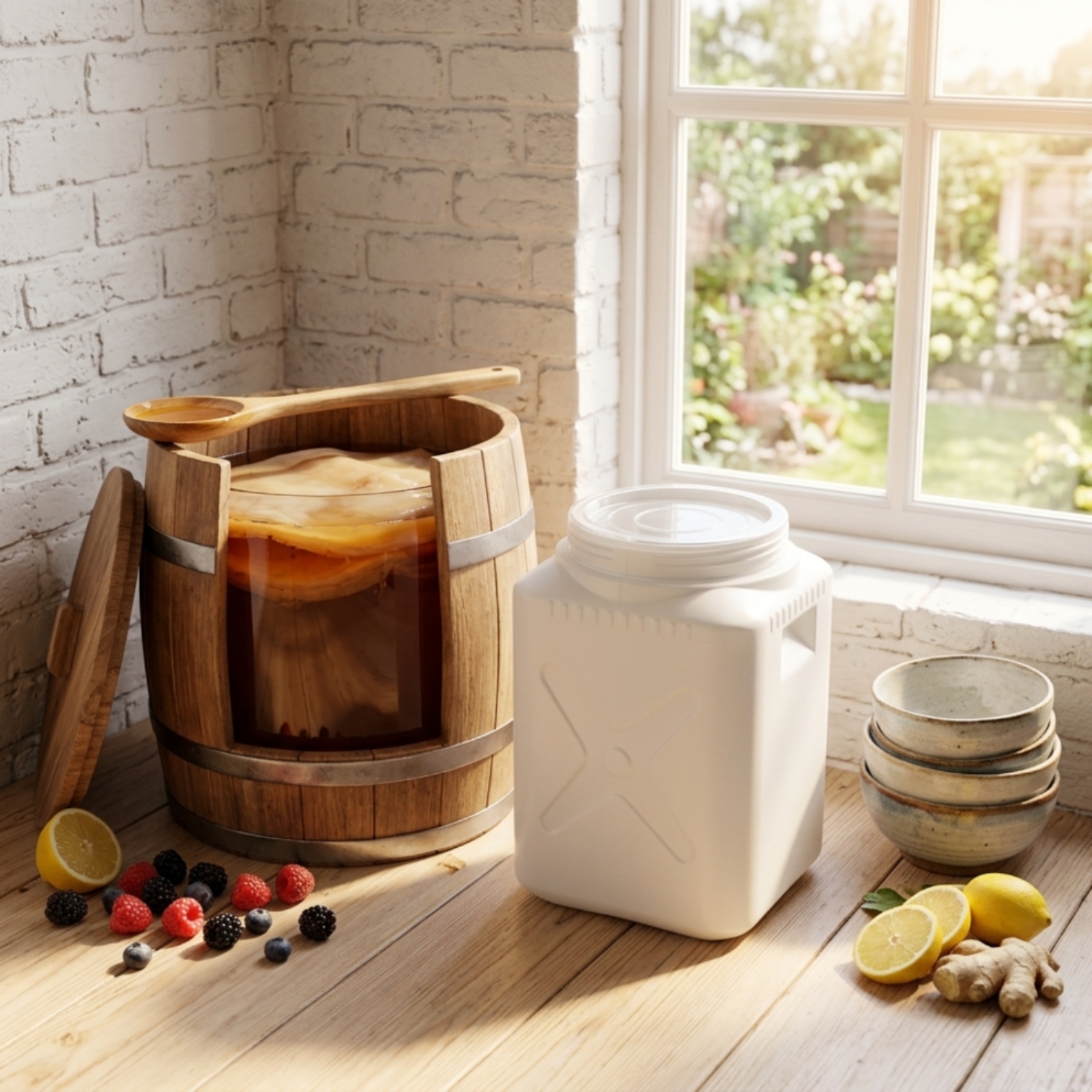 Fermentation Barrel with Lid S - Food Storage Lid reseña y precio