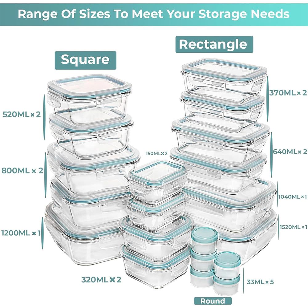 Pc Set Glass Food Storage Cont - Food Storage Set Glass reseña y precio