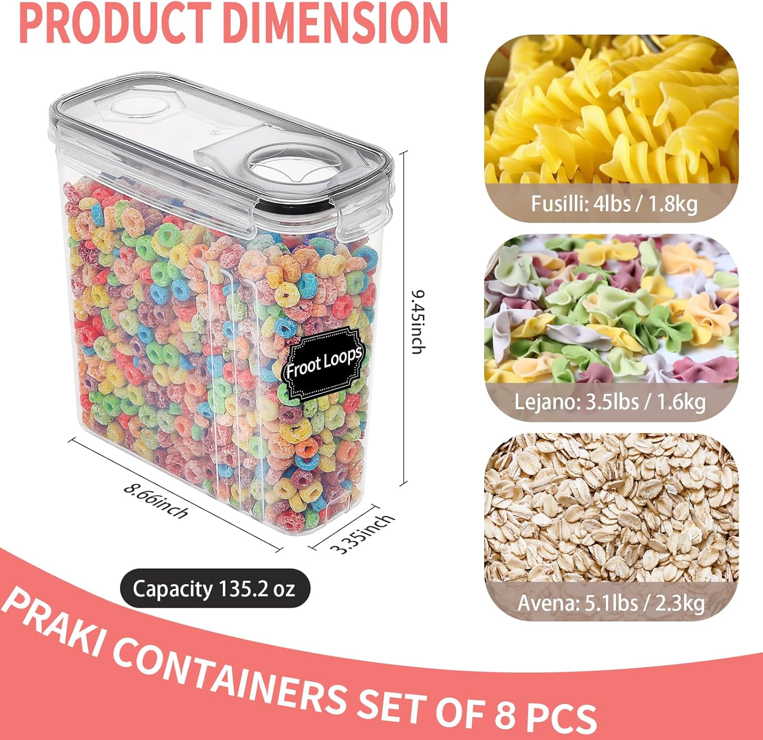 8-Piece Airtight Food Storage  - Food Storage Set Glass reseña y precio