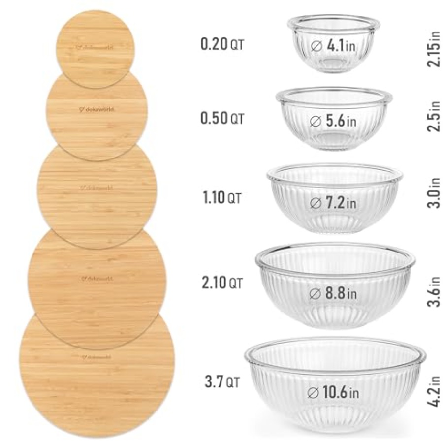 Stackable Space-Saving Set of  - Food Storage Set Glass reseña y precio