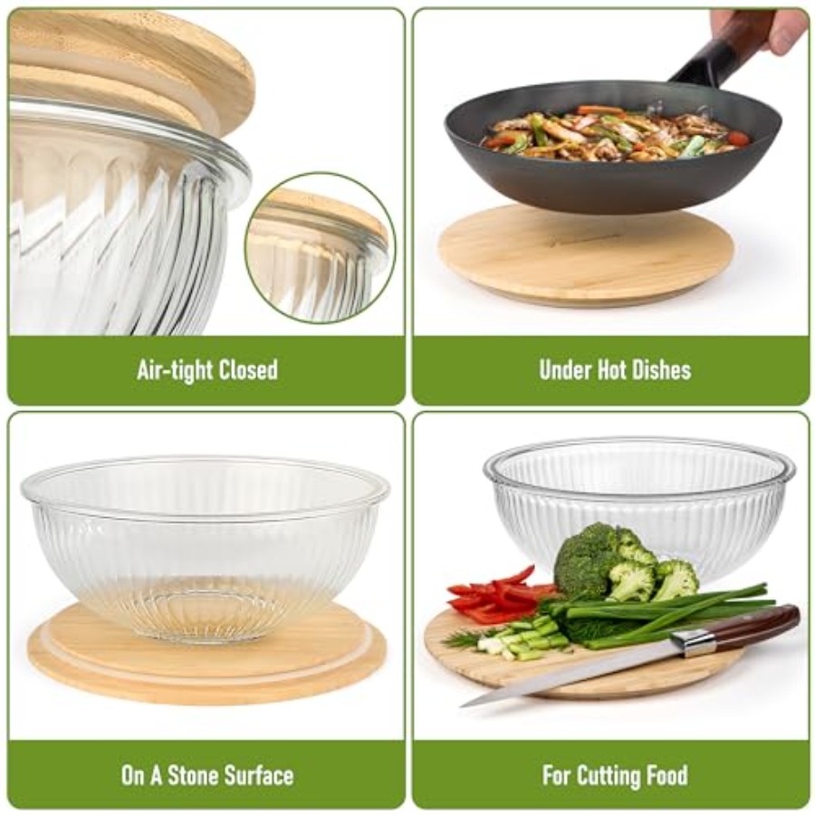 Stackable Space-Saving Set of  - Food Storage Set Glass reseña y precio