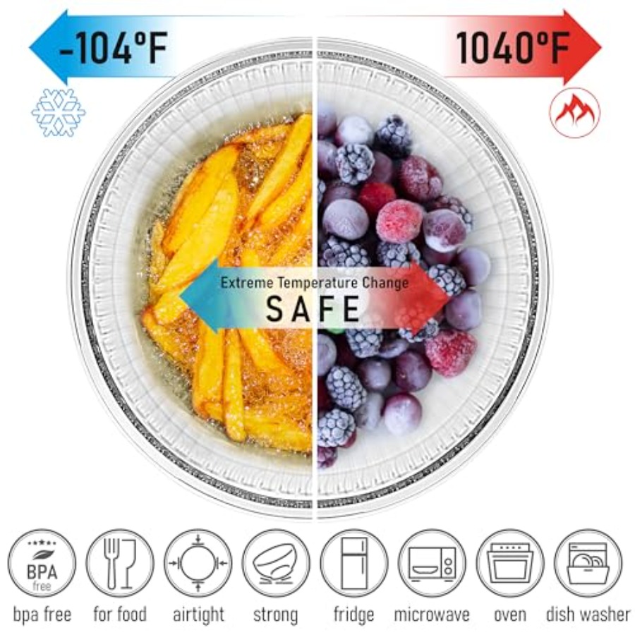 Stackable Space-Saving Set of  - Food Storage Set Glass reseña y precio