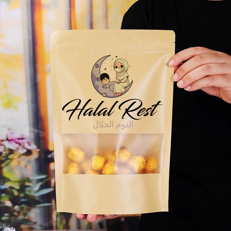 50pcs Kraft Paper Zip Lock Bag - Zebra Food Storage reseña y precio