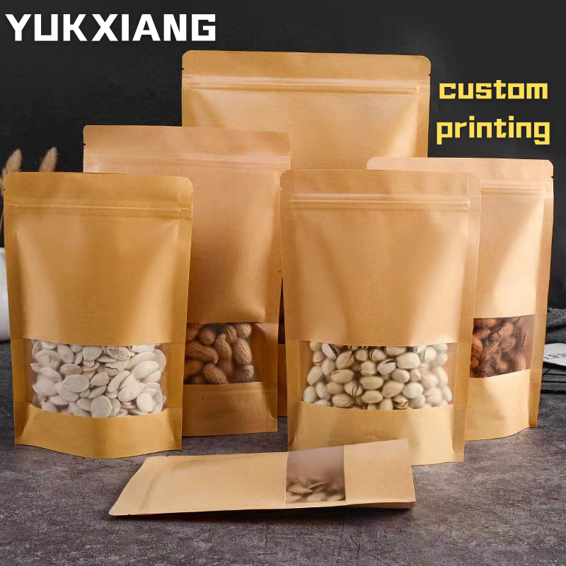 50pcs Kraft Paper Zip Lock Bag - Zebra Food Storage reseña y precio