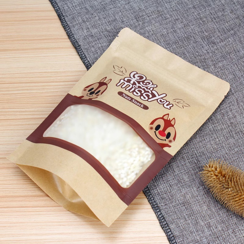 50pcs Kraft Paper Zip Lock Bag - Zebra Food Storage reseña y precio