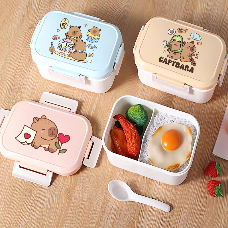 Capybara Bento Lunch Box Carto - Food Storage And reseña y precio