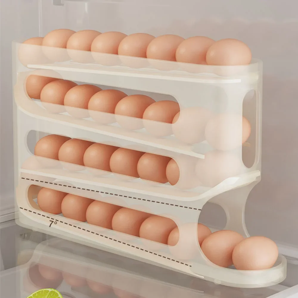 4 Layers Automatic Rolling Egg - Food Storage Cabinet For Kitchen reseña y precio