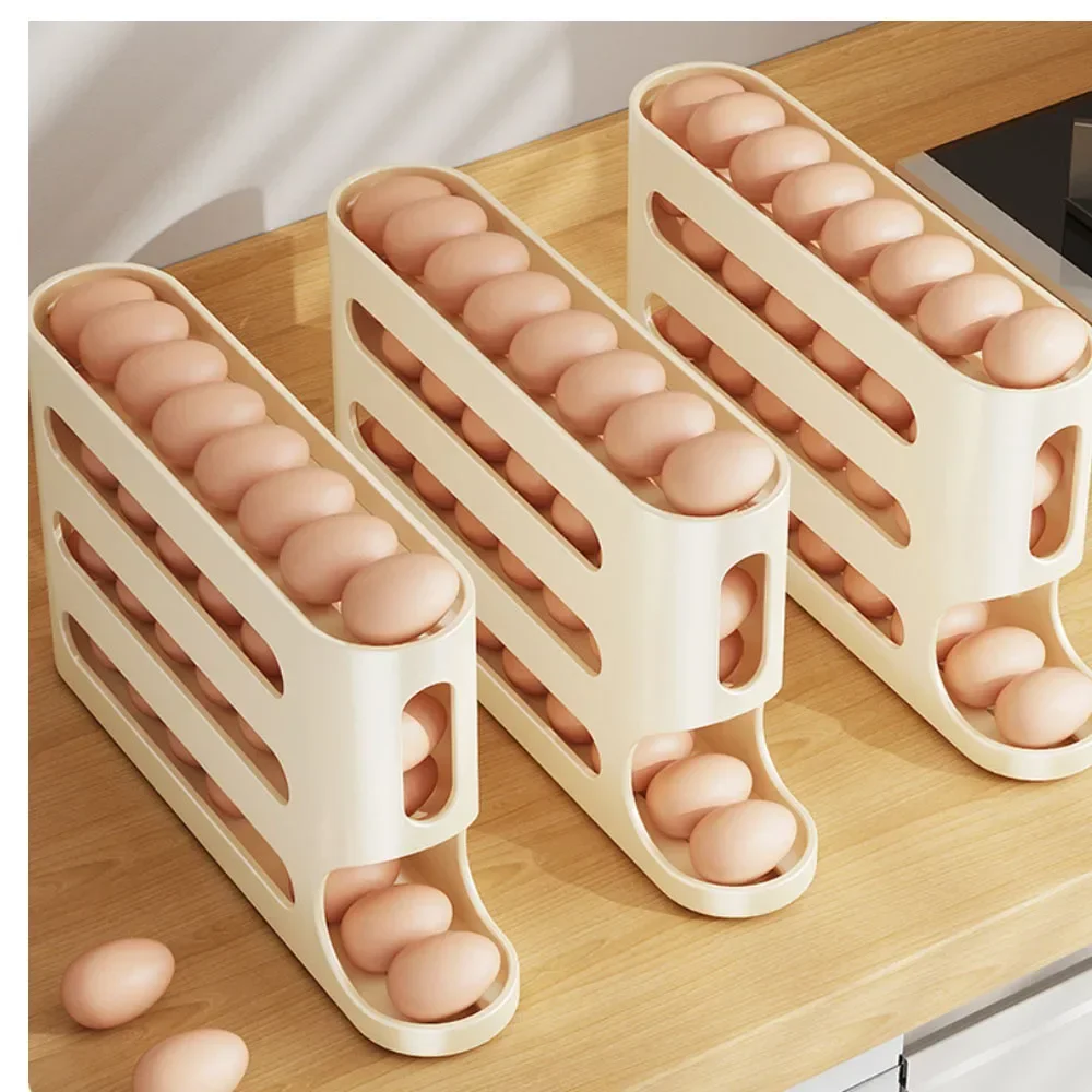 4 Layers Automatic Rolling Egg - Food Storage Cabinet For Kitchen reseña y precio