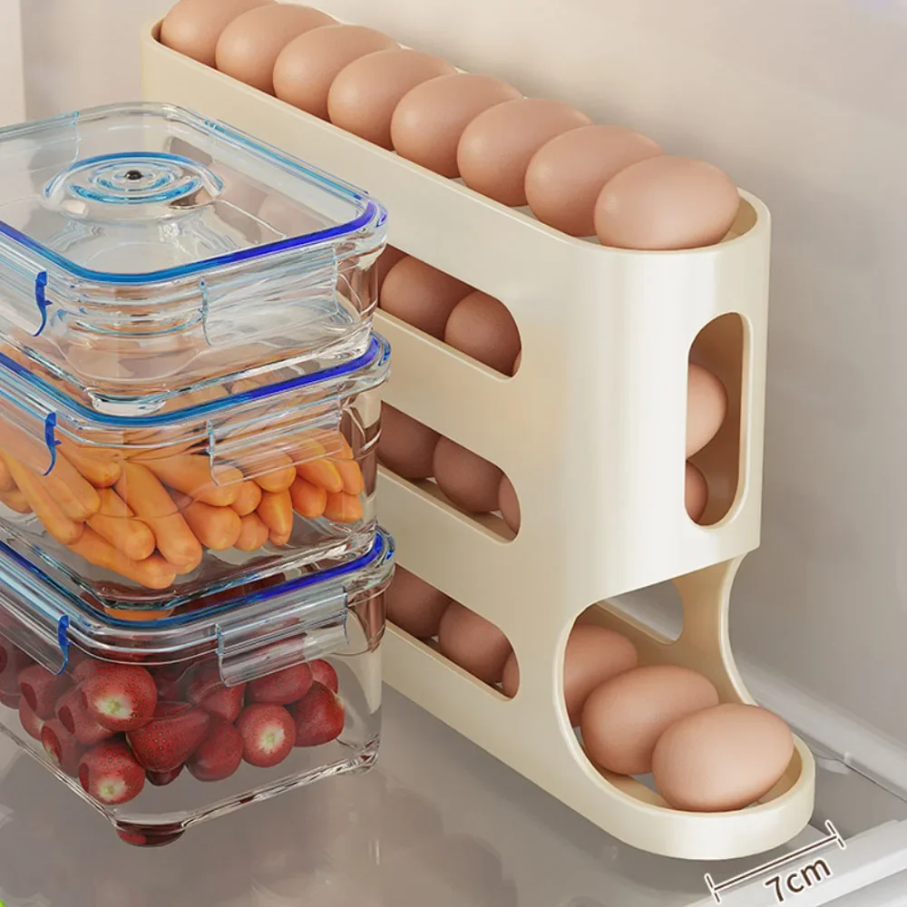 4 Layers Automatic Rolling Egg - Food Storage Cabinet For Kitchen reseña y precio