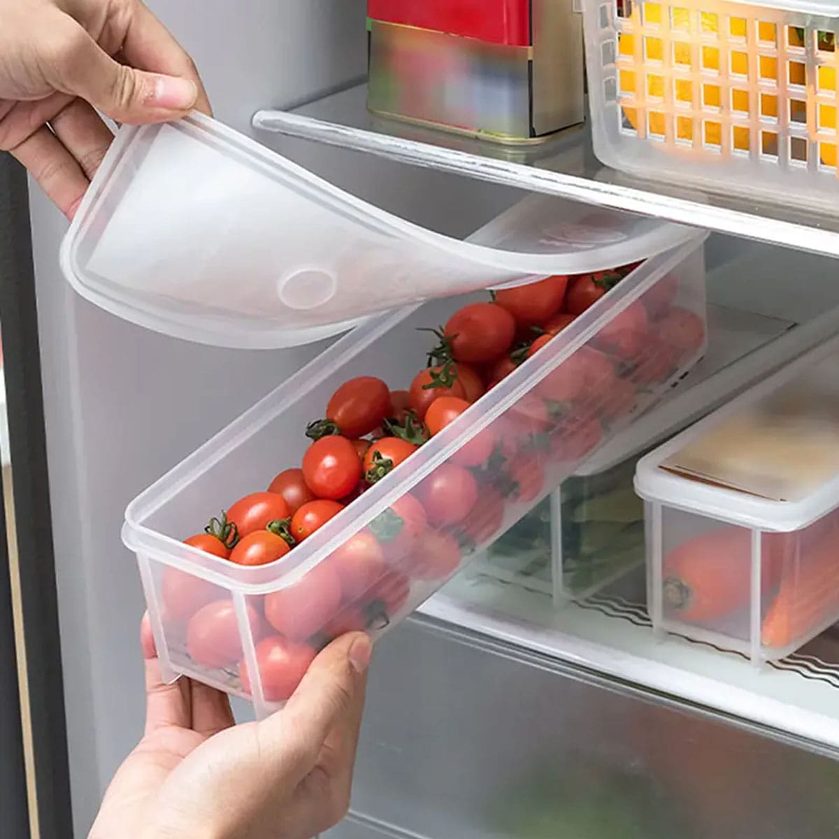 1 Plastic Transparent Storage  - Food Storage Square Containers reseña y precio
