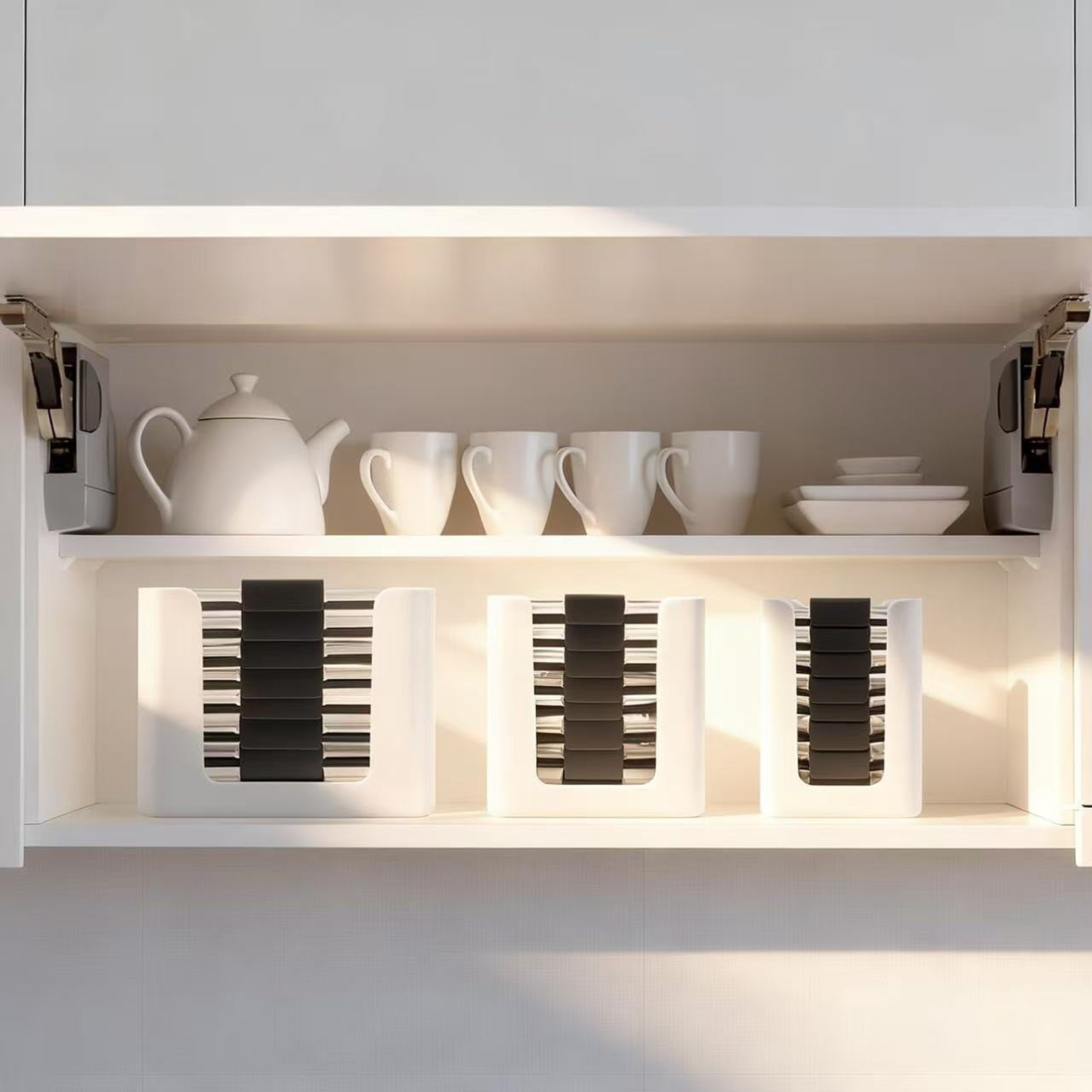 3 Pieces Lid Storage Rack Rect - Food Storage Cabinet For Kitchen reseña y precio